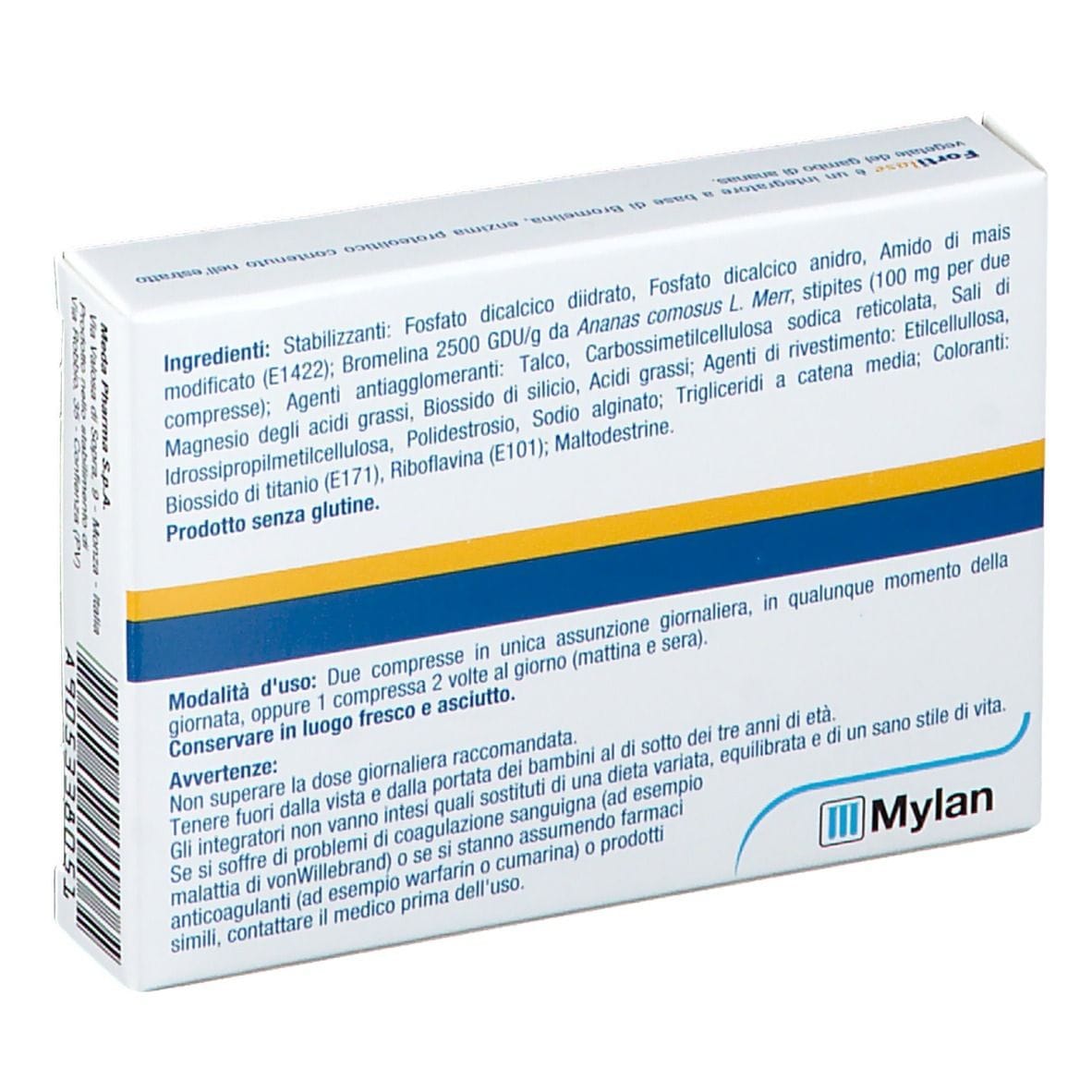 Integratore Fortilase con Bromelina, 20 compresse