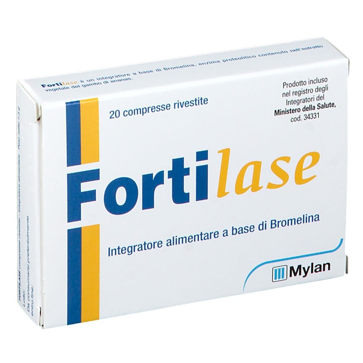 Integratore Fortilase con Bromelina, 20 compresse