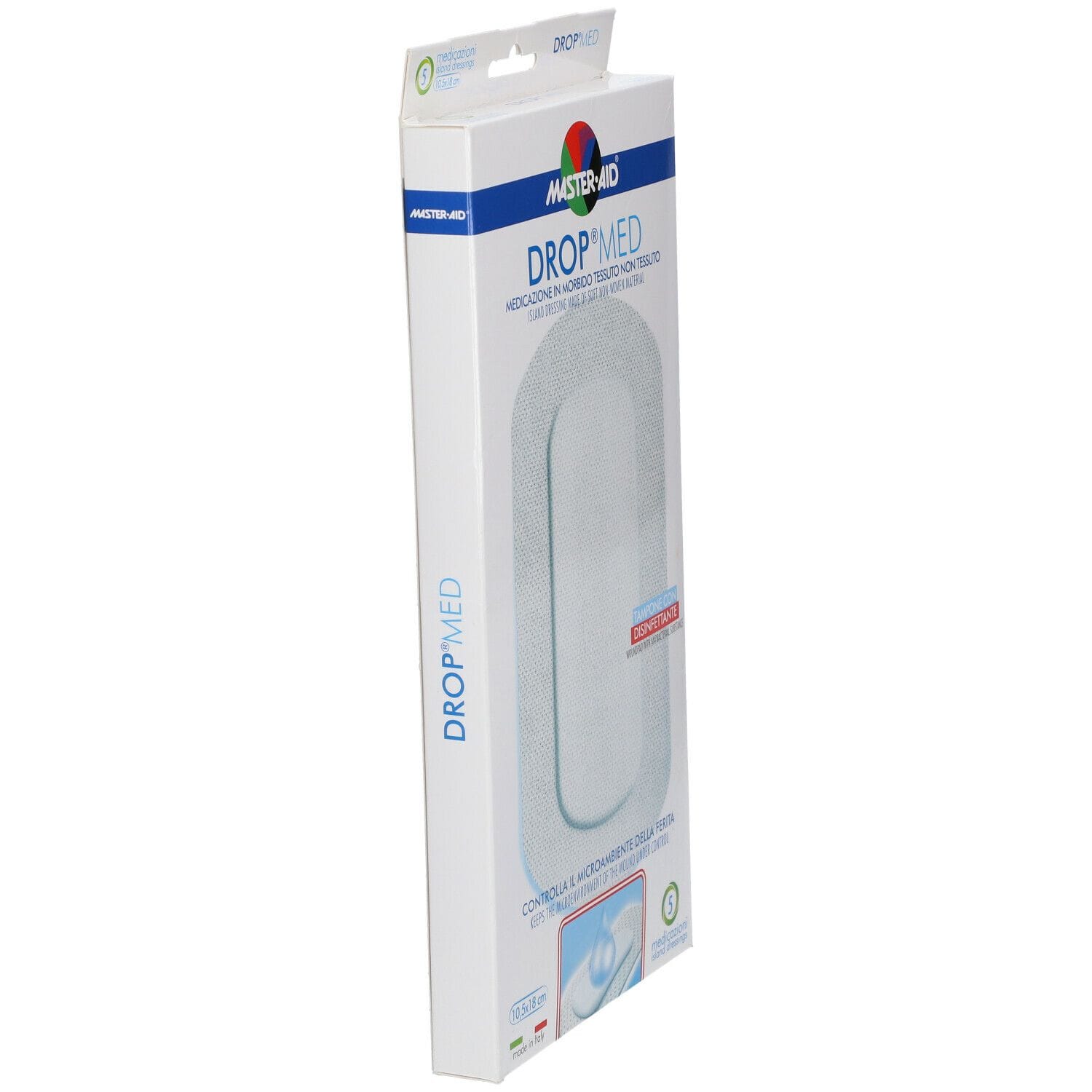Medicazione autoadesiva Master-Aid Drop Med 10,5x18, 5 pezzi
