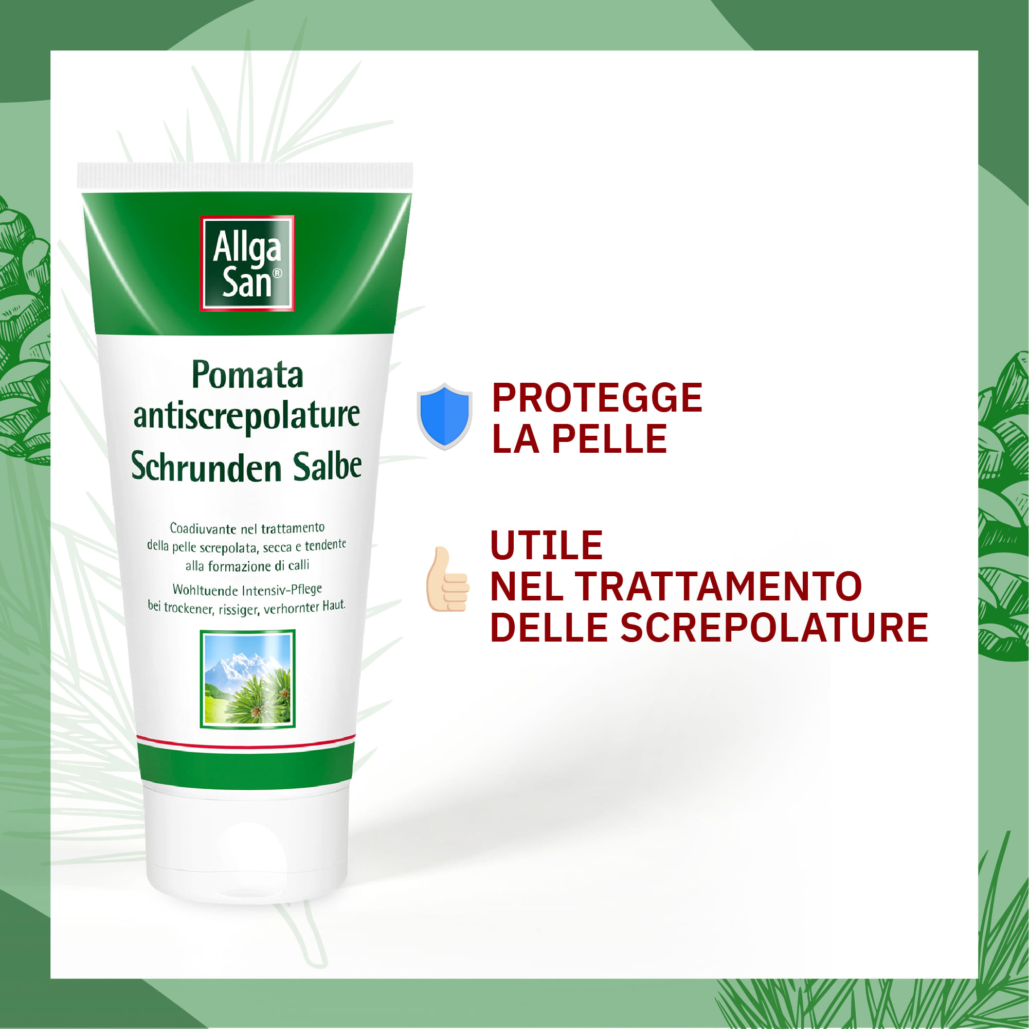 Pomata Allgasan Antiscrepolature per talloni, 90ml