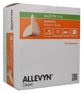 MEDICAZIONE IDROCELLULARE STERILE NON ADESIVA CONFORMATA PER TALLONE ASSORBENTE NON ADERENTE ALLA LESIONE IN SCHIUMA DI POLIURETANO 10,5X13,5CM 5MEDICAZIONI