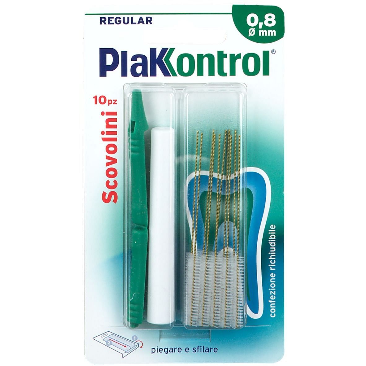 Plakkontrol Minigrip Scovolino 0,8 Mm 10 Pezzi