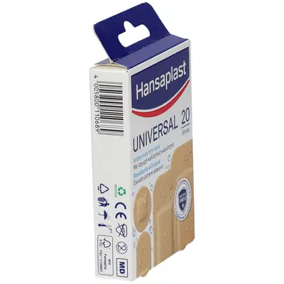 CEROTTO HANSAPLAST UNIVERSAL RESISTENTE ALL'ACQUA 4 FORME ASSORTITE 20 PEZZI CEROTTO HANSAPLAST UNIVERSAL RESISTENTE ALL'ACQUA 4 FORME ASSORTITE 20 PEZZI