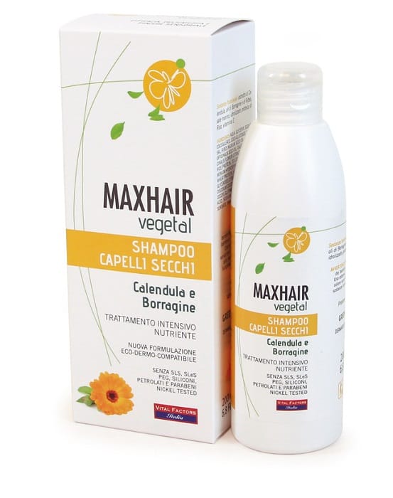 Shampoo MaxHair Vegetal per capelli secchi, 200ml