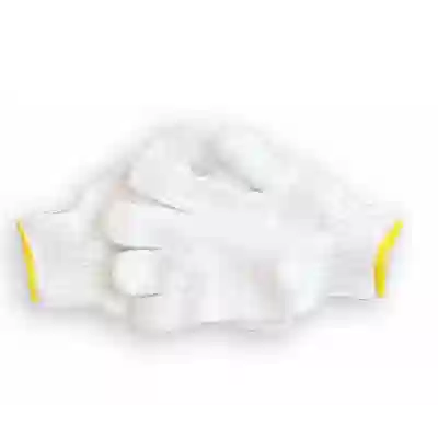 GUANTO COTONE NATURALE 100% MONOFILO BIANCO TAGLIA 7 1 PAIO