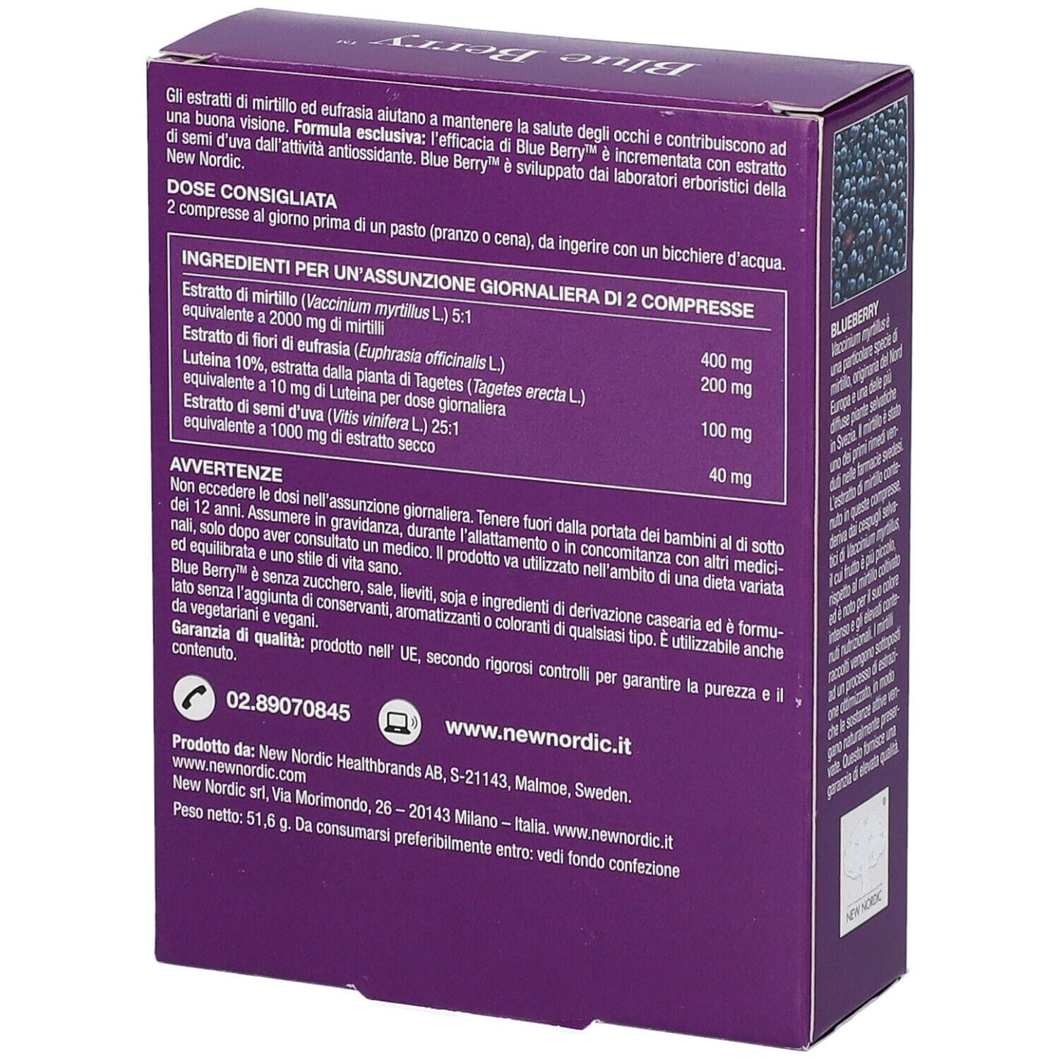 BLUE BERRY 60 COMPRESSE