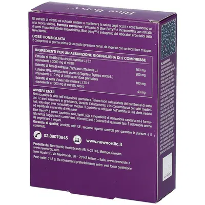 BLUE BERRY 60 COMPRESSE BLUE BERRY 60 COMPRESSE