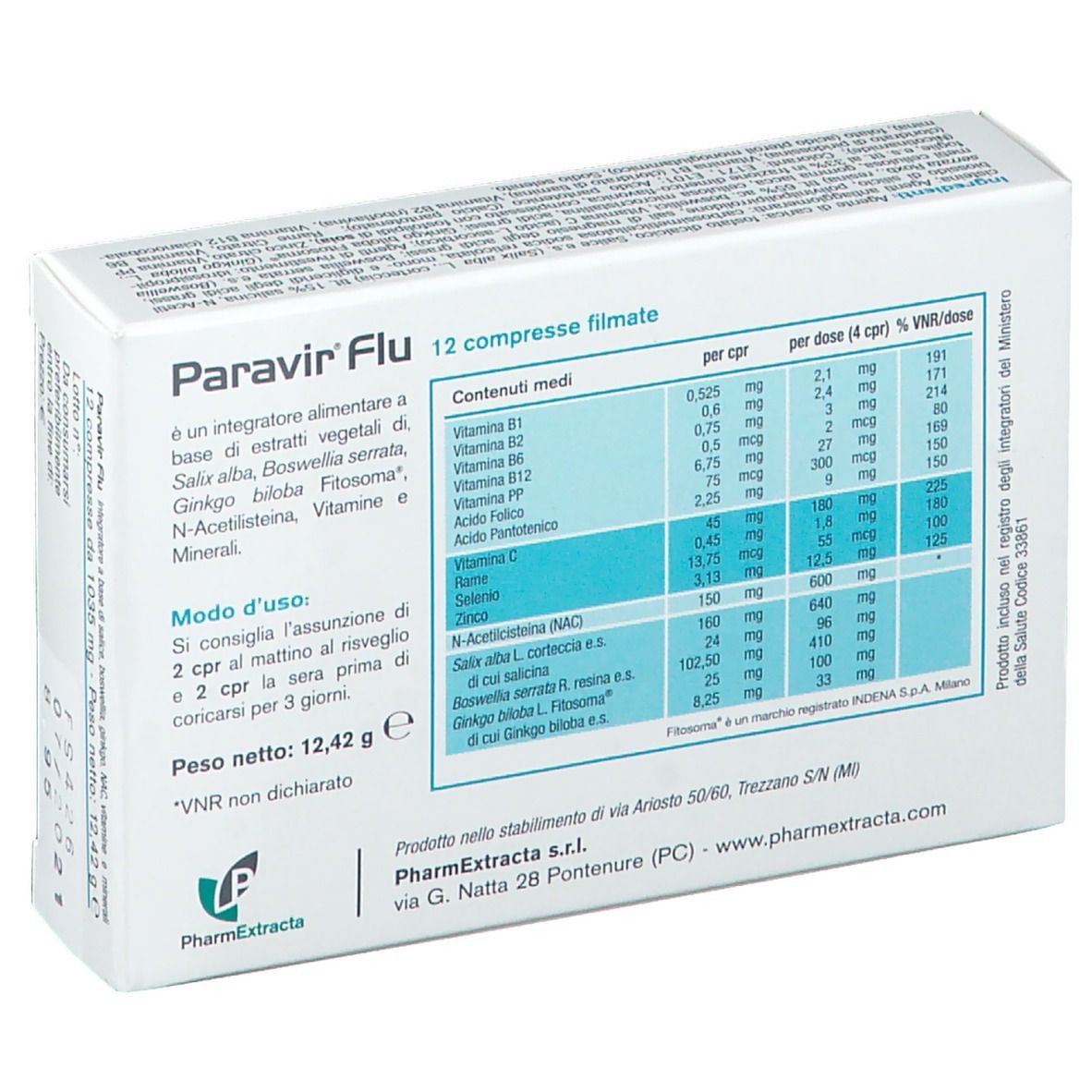 PARAVIR FLU 12 COMPRESSE FILMATE