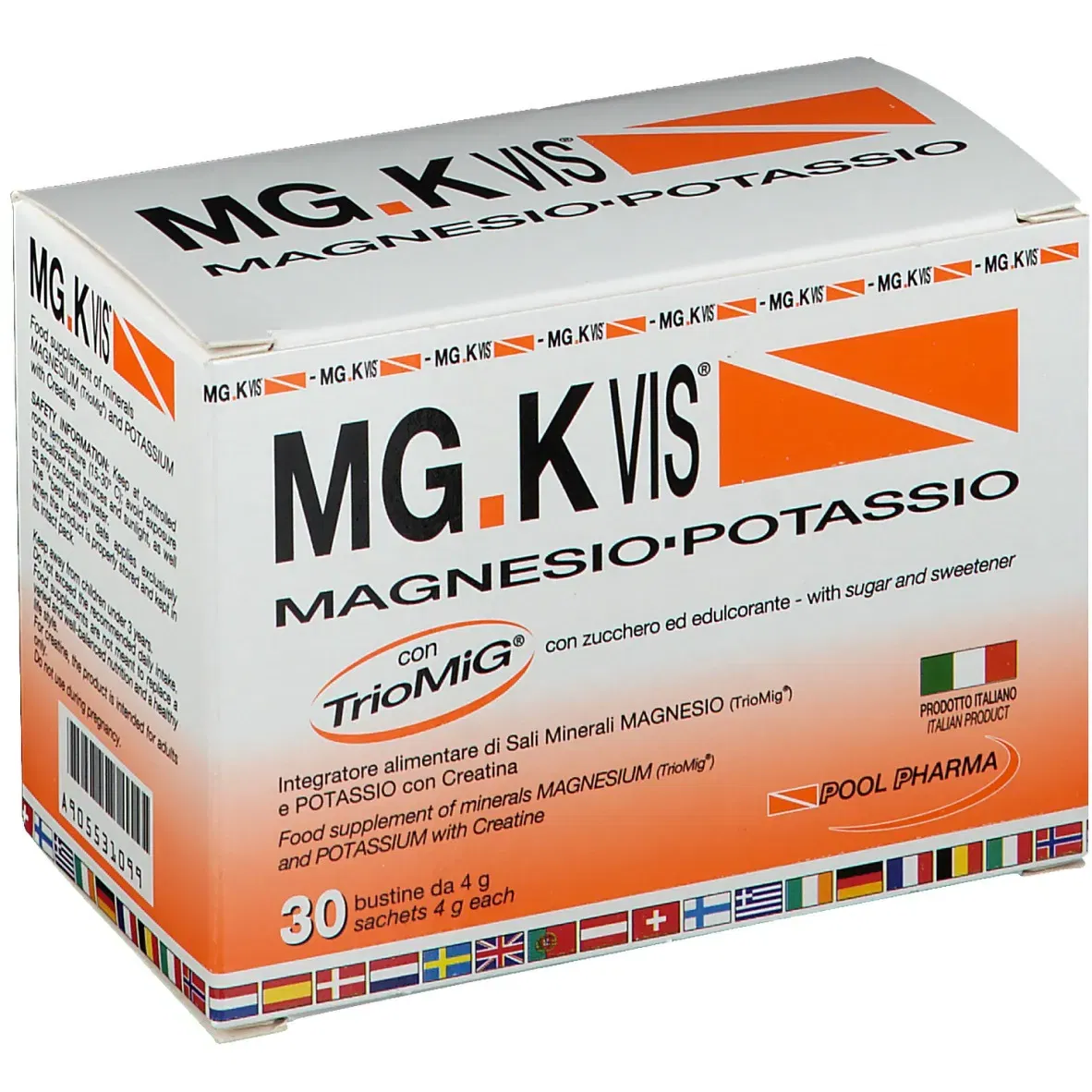 Integratore MGK VIS Magnesio e Potassio, 30 bustine