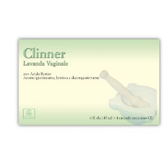 Clinner Lavanda Vaginale 4 Flaconi 140 Ml + 4 Cannule Vaginali Monouso In Blister