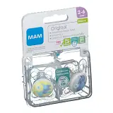 MAM ORIGINAL SUCCHIETTO 2-6 MESI SILICONE CONFEZIONE DOPPIA