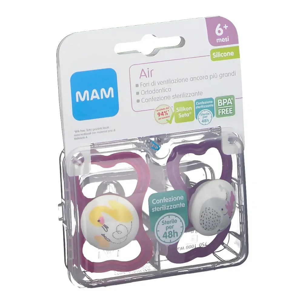 Mam Air Succhietto 6+ Silicone Confezione Doppia