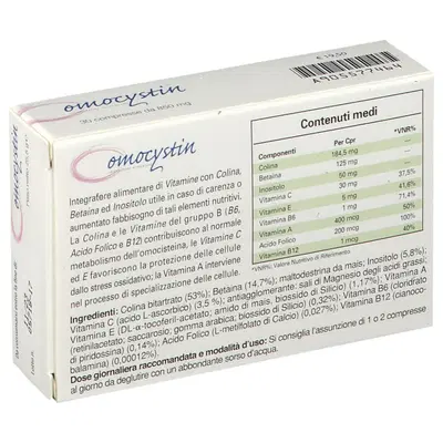 OMOCYSTIN 30 COMPRESSE 850 MG OMOCYSTIN 30 COMPRESSE 850 MG