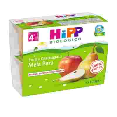 HIPP BIO FRUTTA GRATTUGGIATA MELA PERA 4X100 G