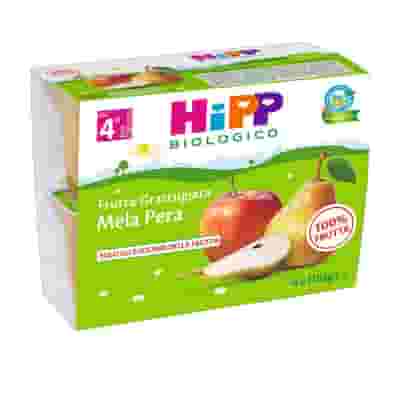 Dessert biologico HiPP Mela e Pera per bambini, 4x100g
