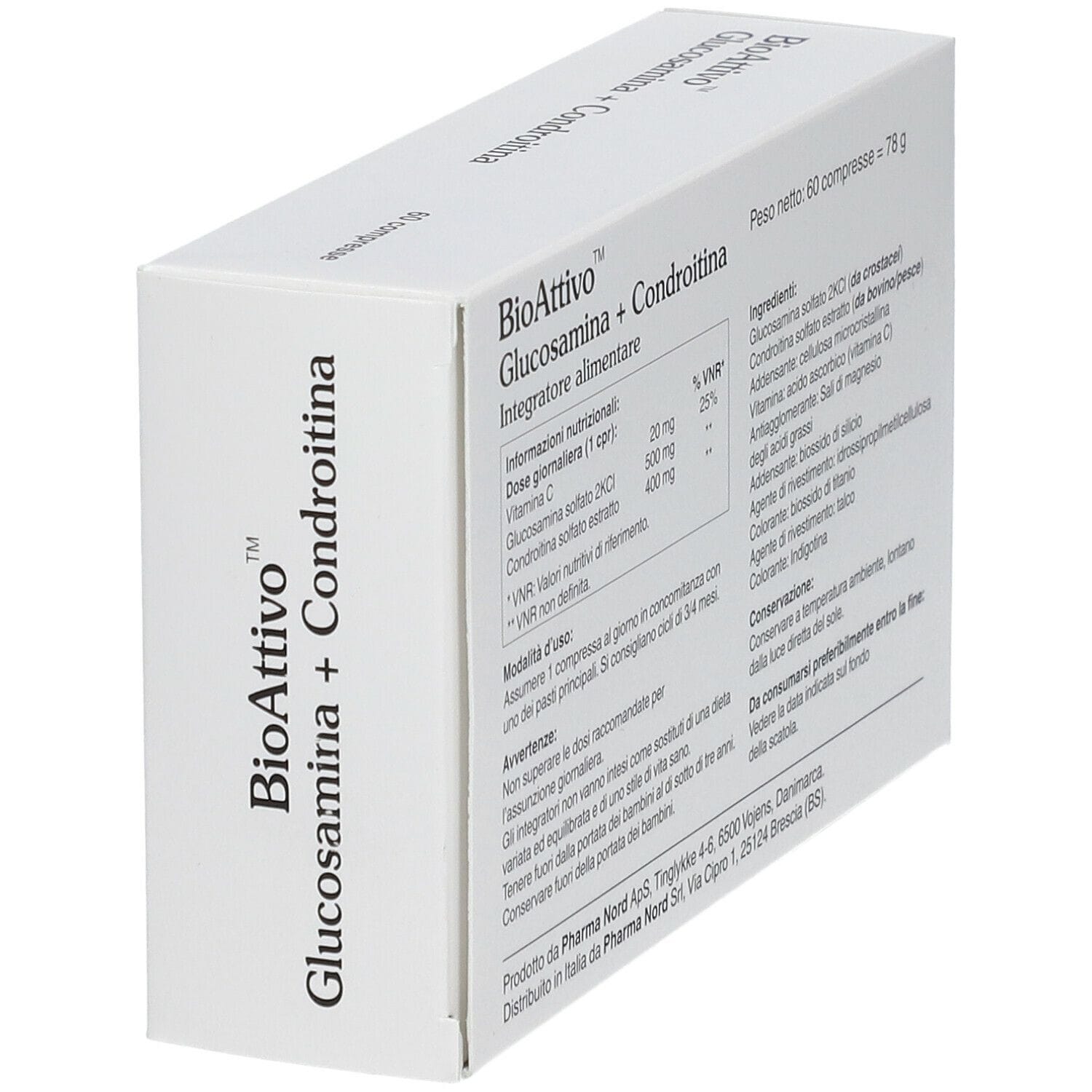 BIOATTIVO GLUCOSAMINA + CONDROITINA 60 COMPRESSE