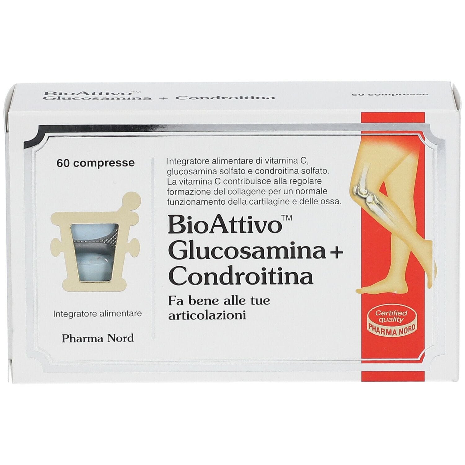 BIOATTIVO GLUCOSAMINA + CONDROITINA 60 COMPRESSE