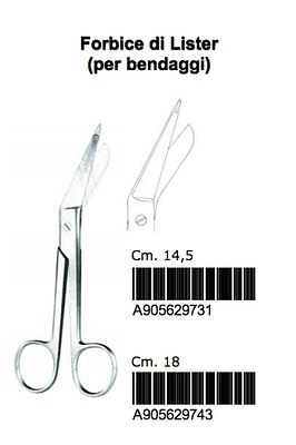 FORBICE DI LISTER 14,5CM PLURIUSO