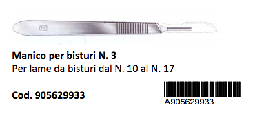 MANICO BISTURI NUMERO 3