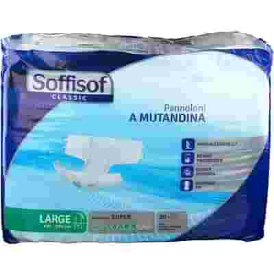 PANNOLONE PER INCONTINENZA A MUTANDINA PER GIORNO SOFFISOF FARM GRANDE 30 PEZZI