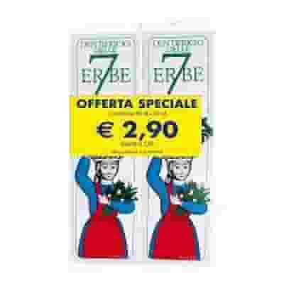 Dentifricio 7 Erbe agli estratti vegetali, 50ml+50ml