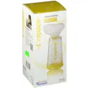 CAMERA DISTANZIATRICE PER EROGATORI SPRAY PREDOSATI L'ESPACE 220ML PEDIATRICO SPAZIO MORTO 49ML CON MASCHERA VALVOLA INSPIRAZIONE 2 VALVOLE ESPIRAZIONE CODICE COLORE GIALLO