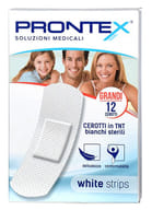 Cerotti Prontex White Strips in TNT Sterile, 12 Grandi