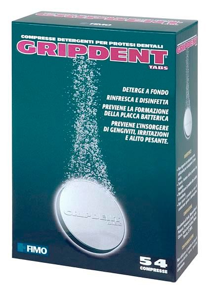 Gripdent Tabs Detergente Per Protesi Dentaria 54 Compresse