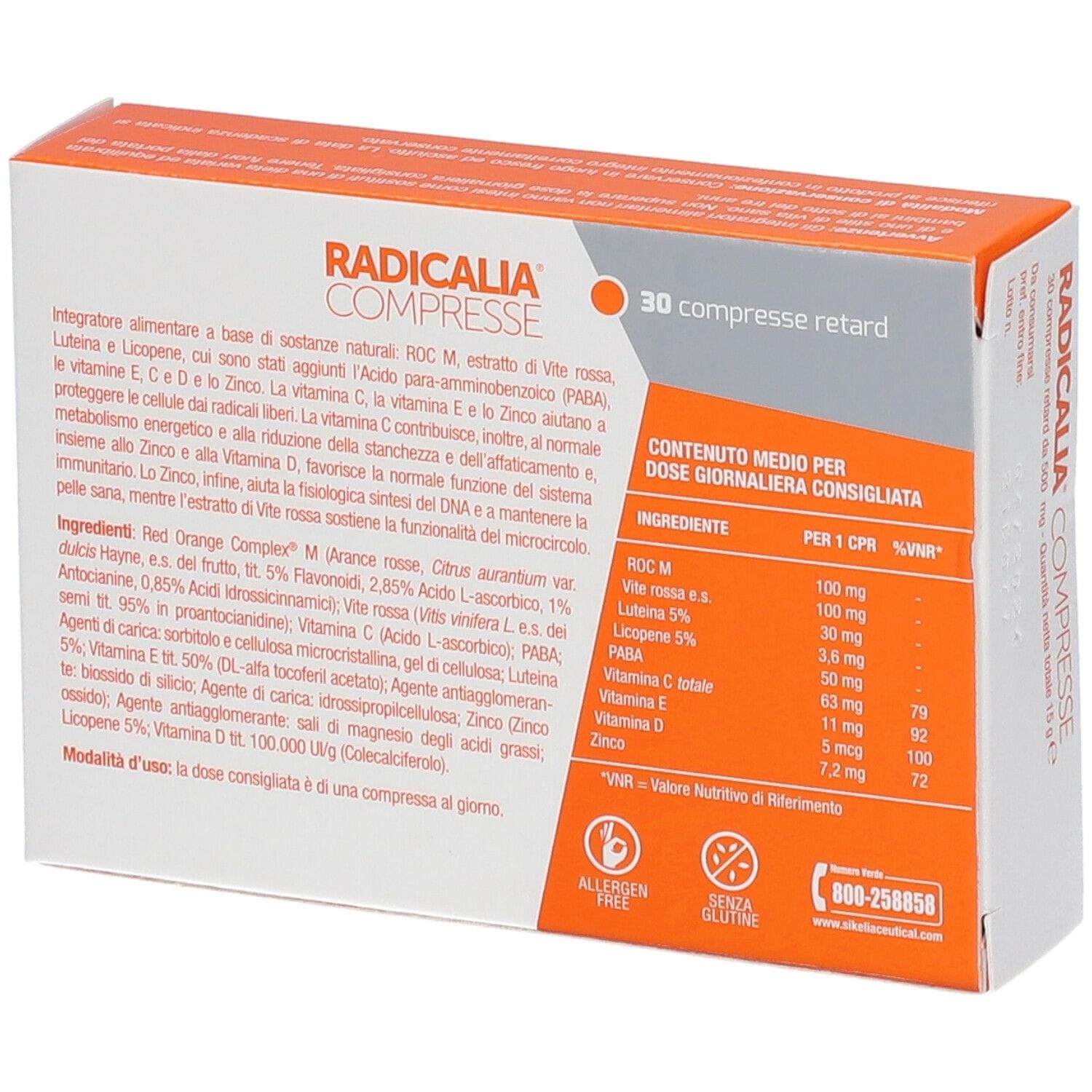 RADICALIA 30 COMPRESSE