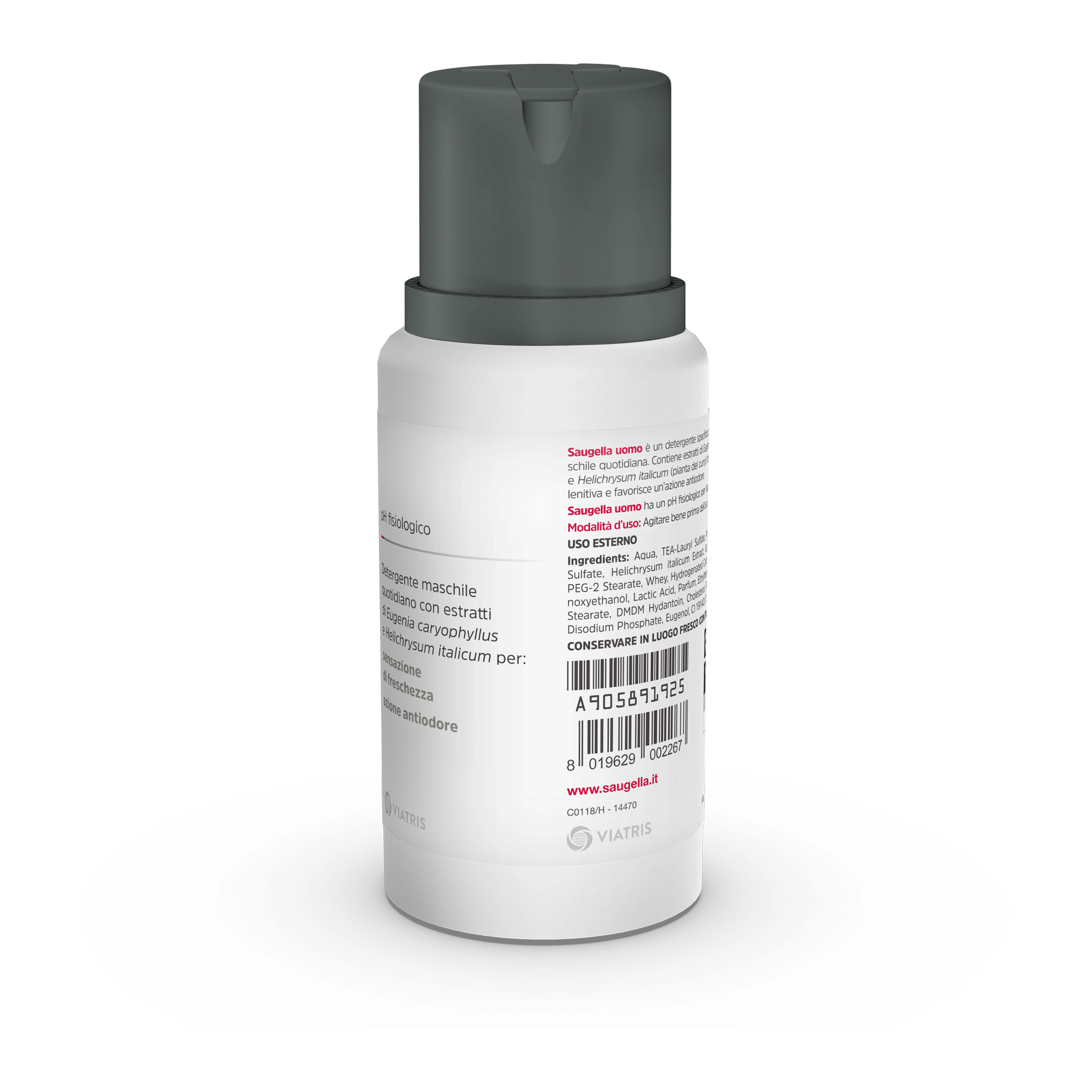 SAUGELLA UOMO PH FISIOLOGICO DETERGENTE MASCHILE 200 ML