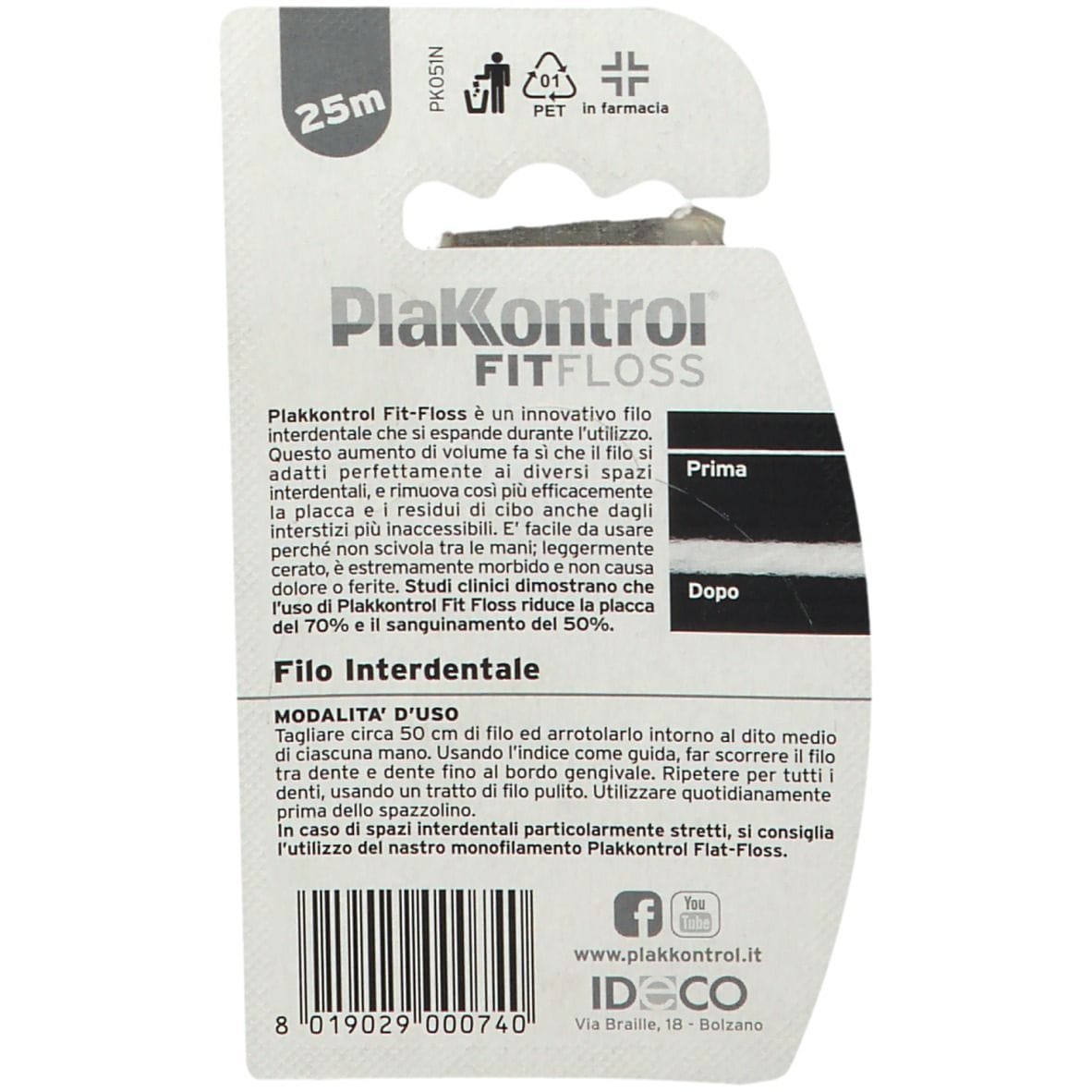 PLAKKONTROL FIT FLOSS FILO 25 M