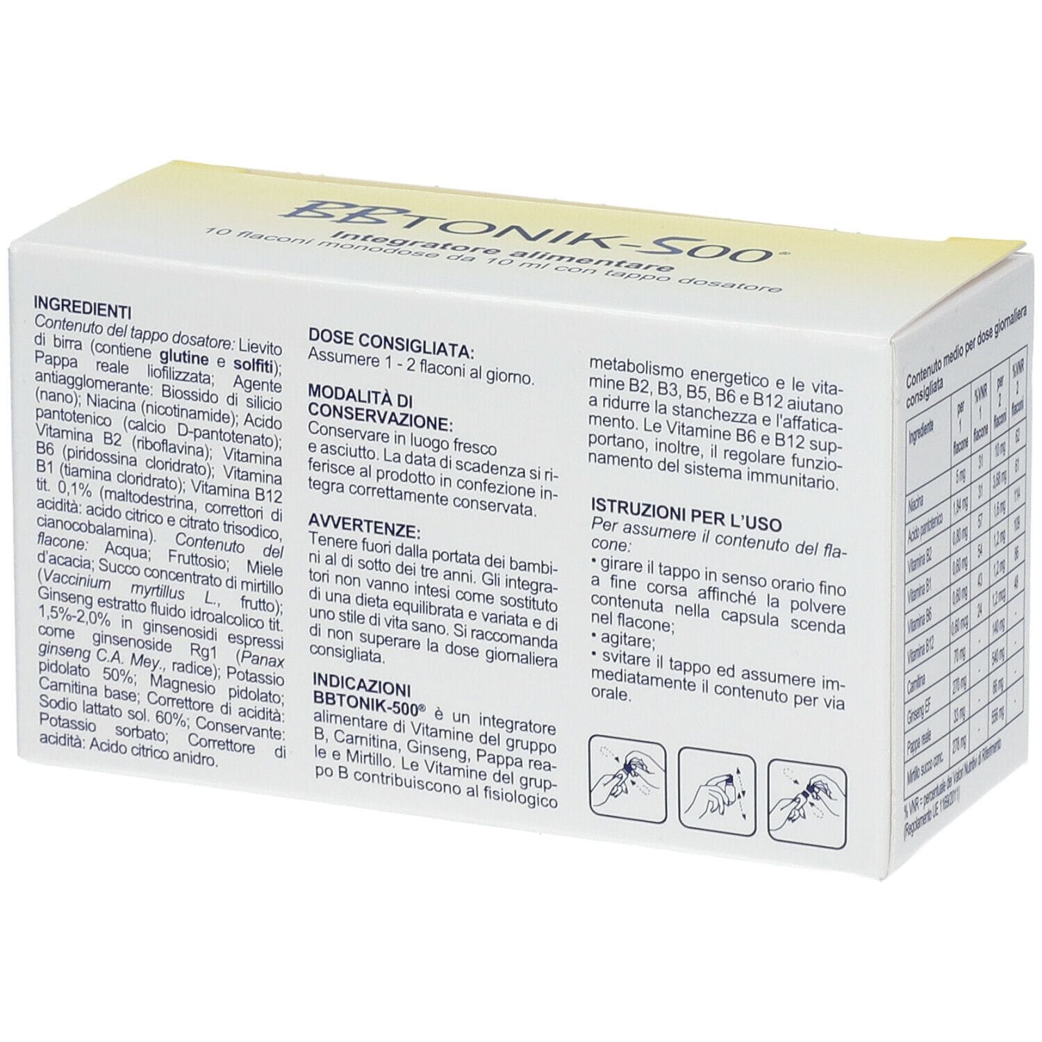 Integratore BBtonik 500 Ipsen, tonico energizzante 10 flaconi