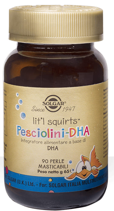 PESCIOLINI DHA 90 PERLE MASTICABILI