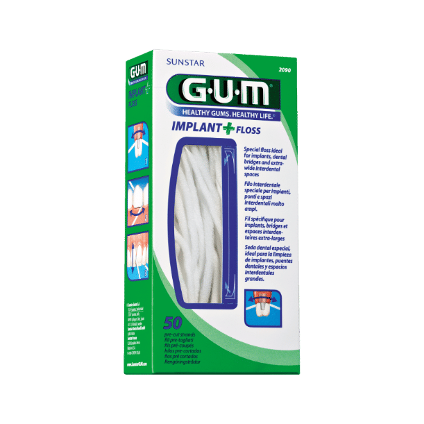 Filo interdentale GUM Implant+ per impianti, 50 pezzi