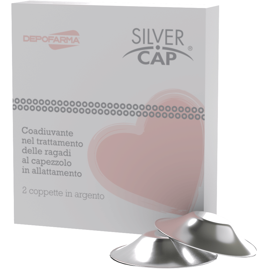 SILVER CAP COPPETTE IN ARGENTO COPRI CAPEZZOLI PER ALLATTAMENTO 2 PEZZI