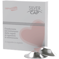 SILVER CAP COPPETTE IN ARGENTO COPRI CAPEZZOLI PER ALLATTAMENTO 2 PEZZI