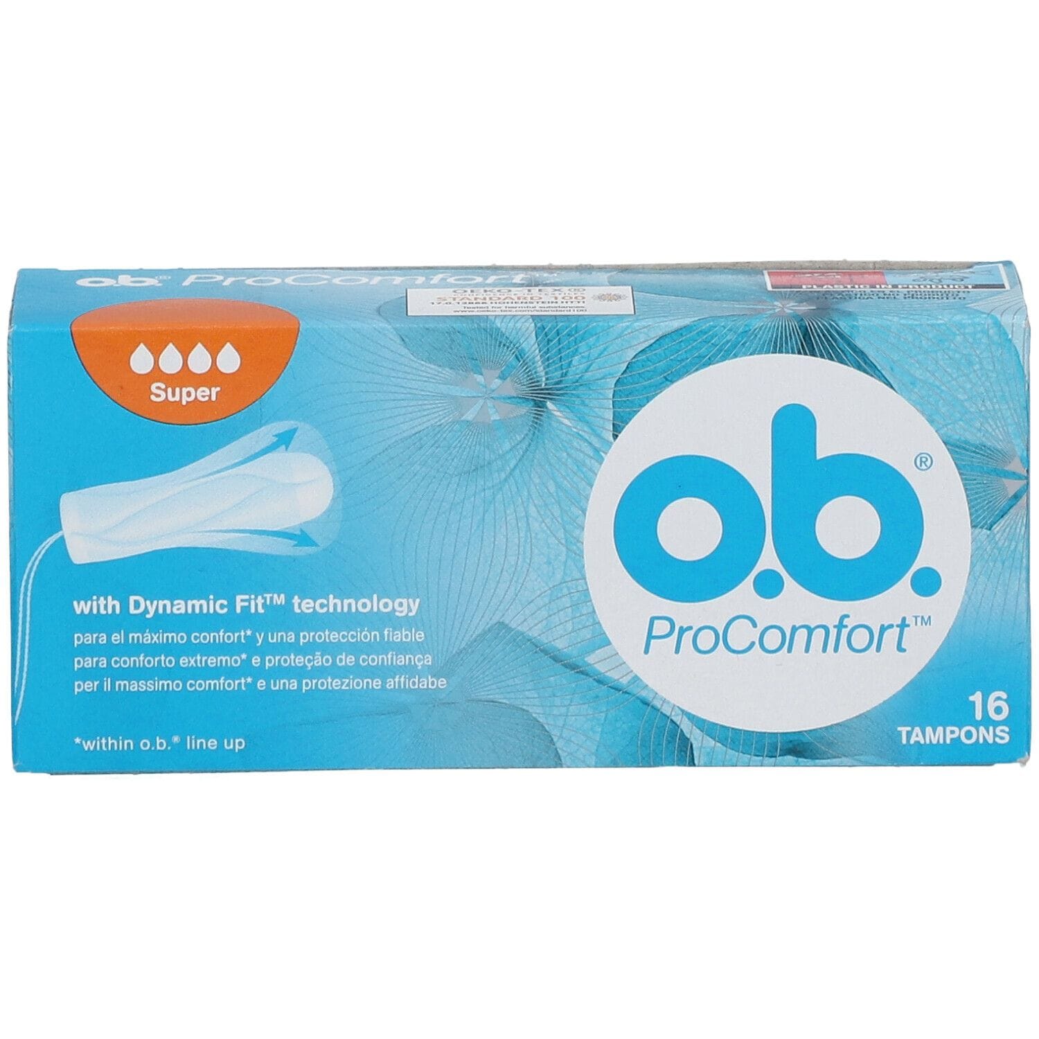 Tamponi o.b. ProComfort Super con tecnologia DynamicFit, 16 pz