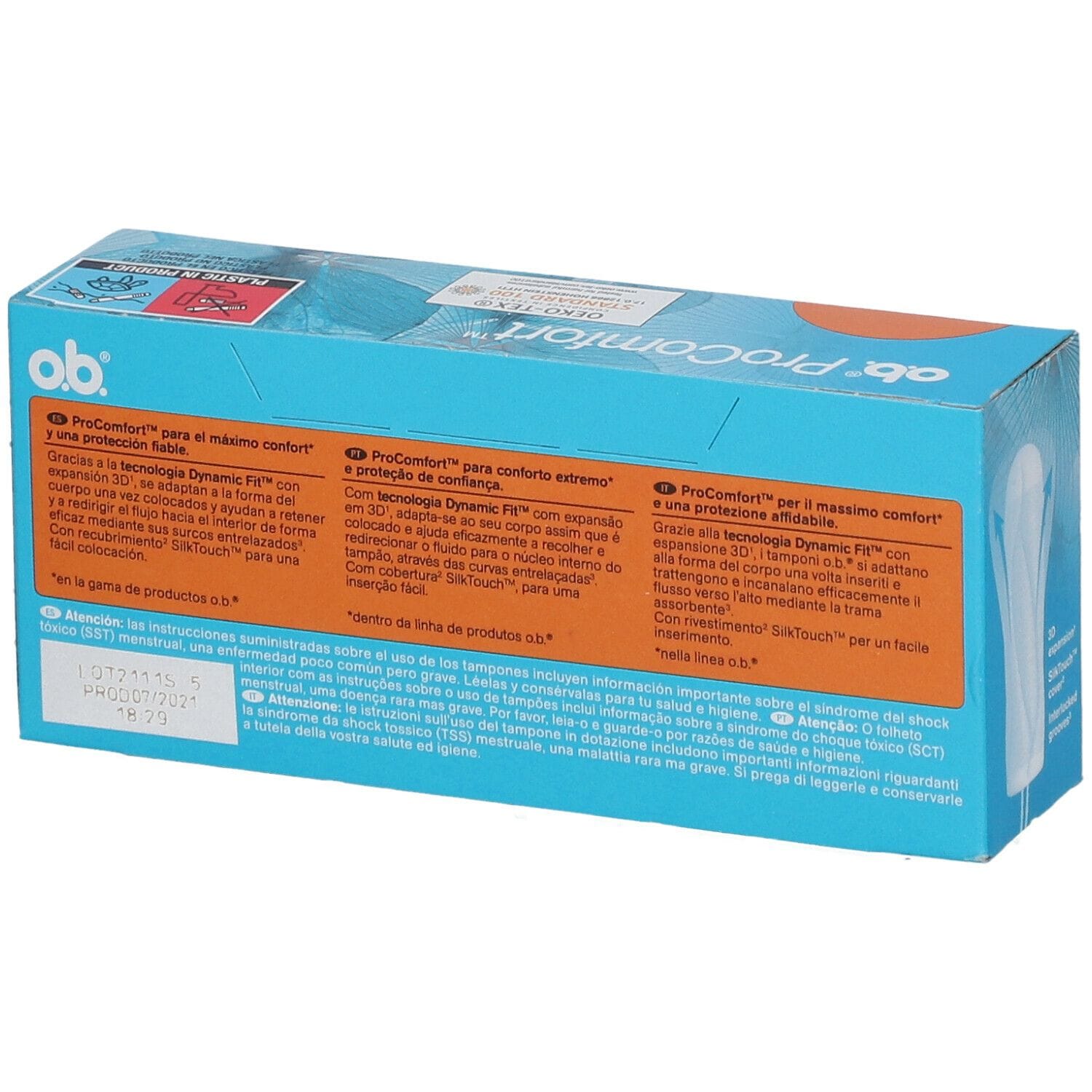 Tamponi o.b. ProComfort Super con tecnologia DynamicFit, 16 pz