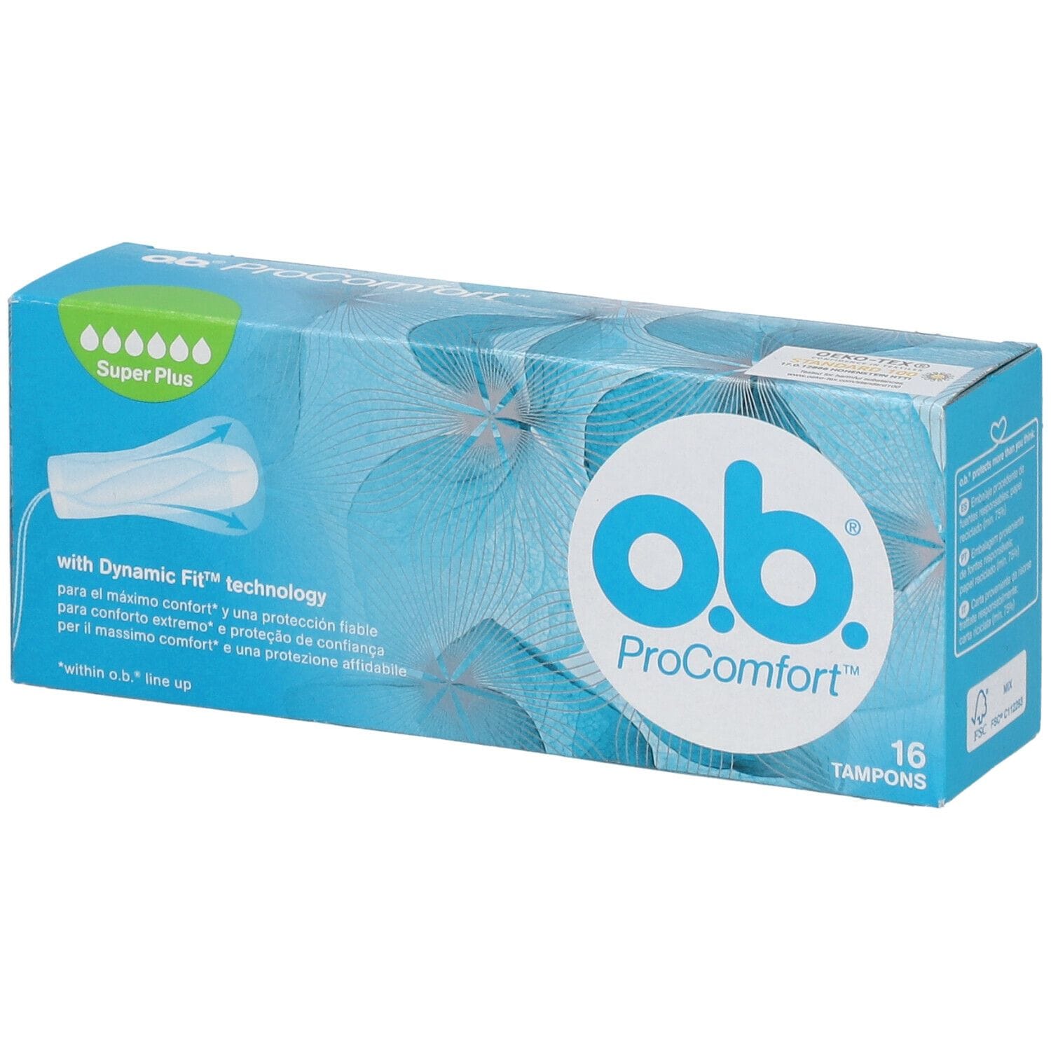 Tamponi OB Super PLUS PRO Comfort con applicatore, 16 pz