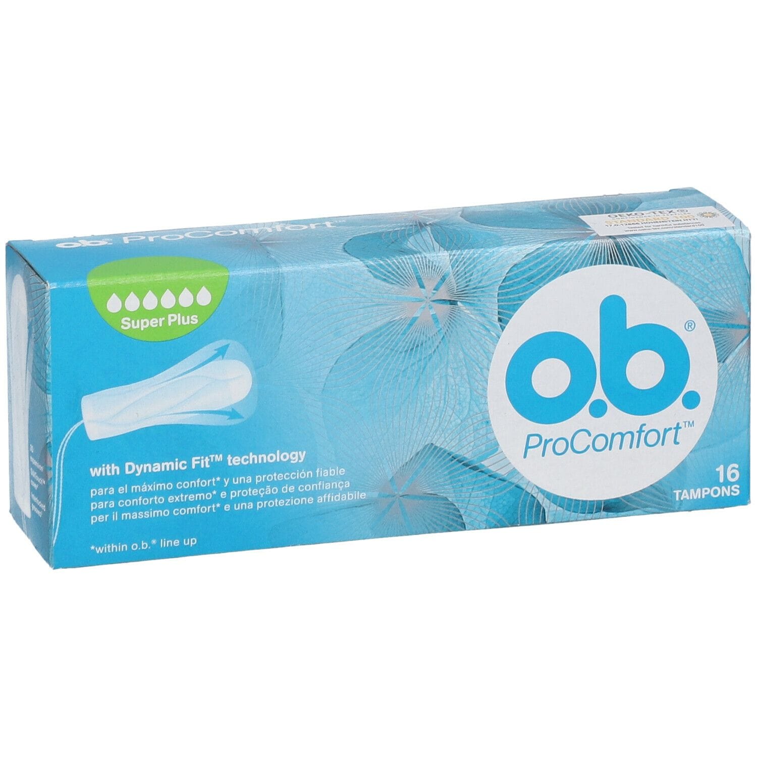Tamponi OB Super PLUS PRO Comfort con applicatore, 16 pz