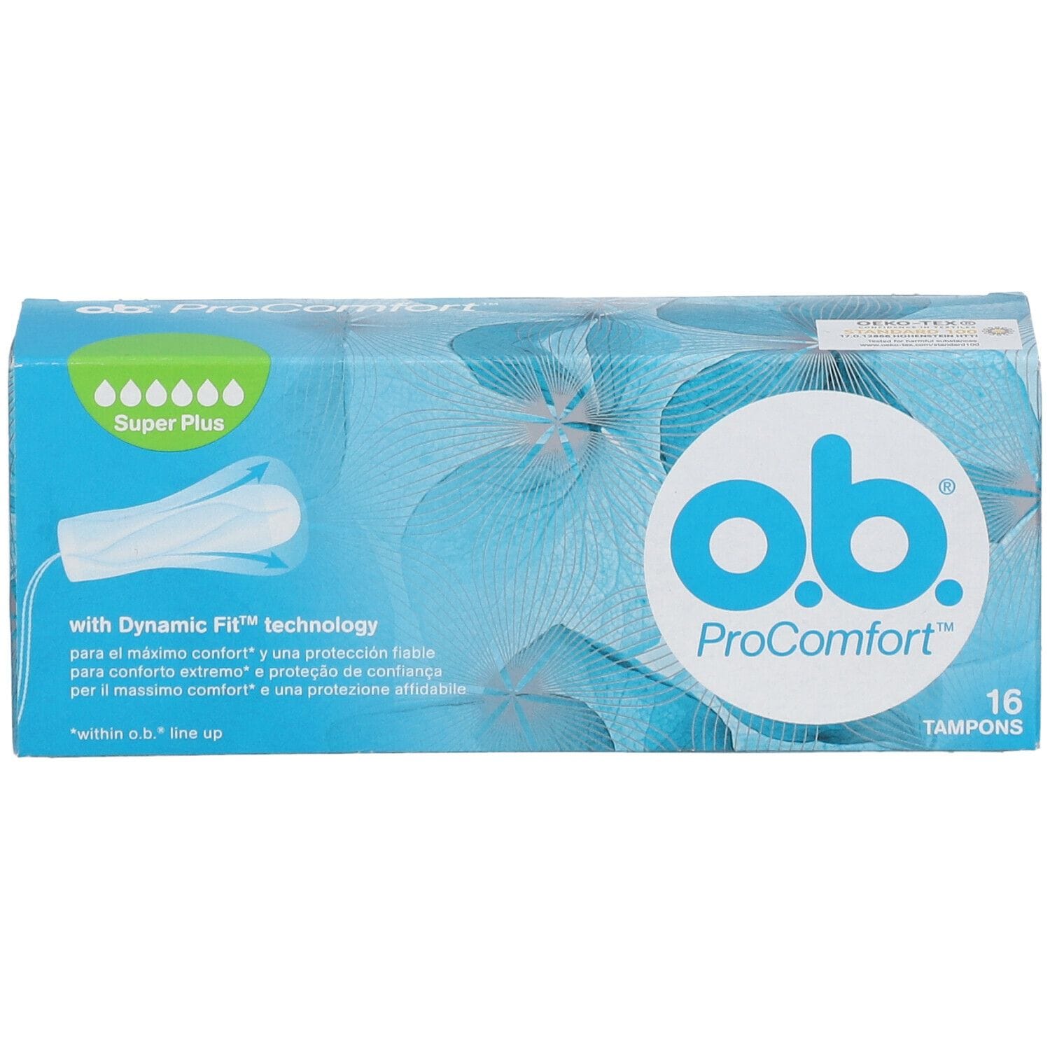 Tamponi OB Super PLUS PRO Comfort con applicatore, 16 pz