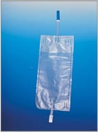 SACCA PER URINA DA GAMBA IN PVC CON TUBO DI SCARICO LUNGHEZZA 35CM PER COLLEGAMENTO AL POLPACCIO CAPACITA' 750ML COMPLETO DI VALVOLA ANTIREFLUSSO CONFEZIONE DA 30 PEZZI