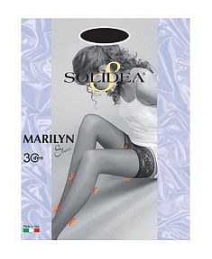 Marilyn 30 Sheer Calza Autoreggente Nero 1