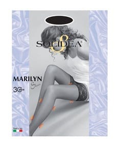 Calza autoreggente Solidea Marilyn 30 Sheer visone, taglia 4