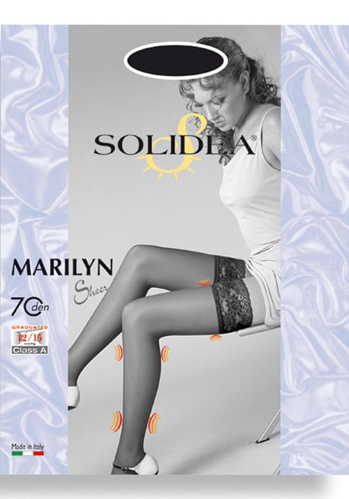 Marilyn 70 Sheer Calza Autoreggente Nero 1