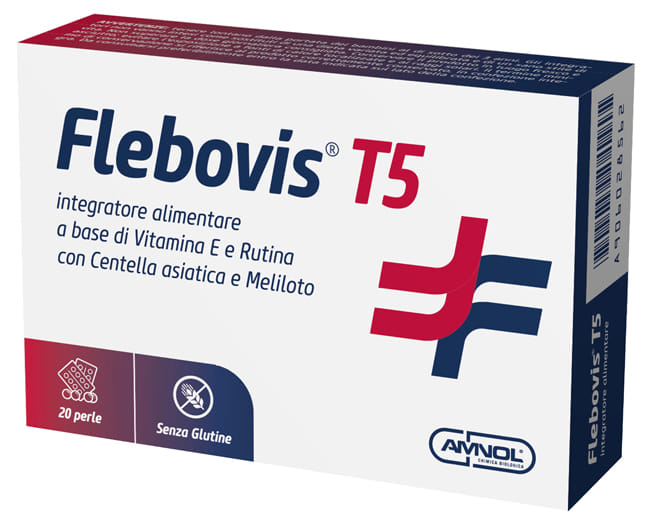 Integratore Flebovis T5 per microcircolo e vene, 20 perle