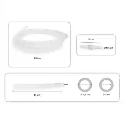 SET TUBI CON FILTRO ANTIBATTERICO, IDROFOBICO PER ASPIRATORI SERIE NEW ASPIRET / NEW ASKIR CE 0123