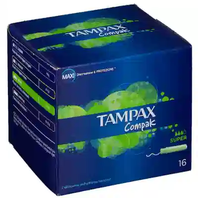 Tamponi Tampax Compak Super con Applicatore, 16 pezzi