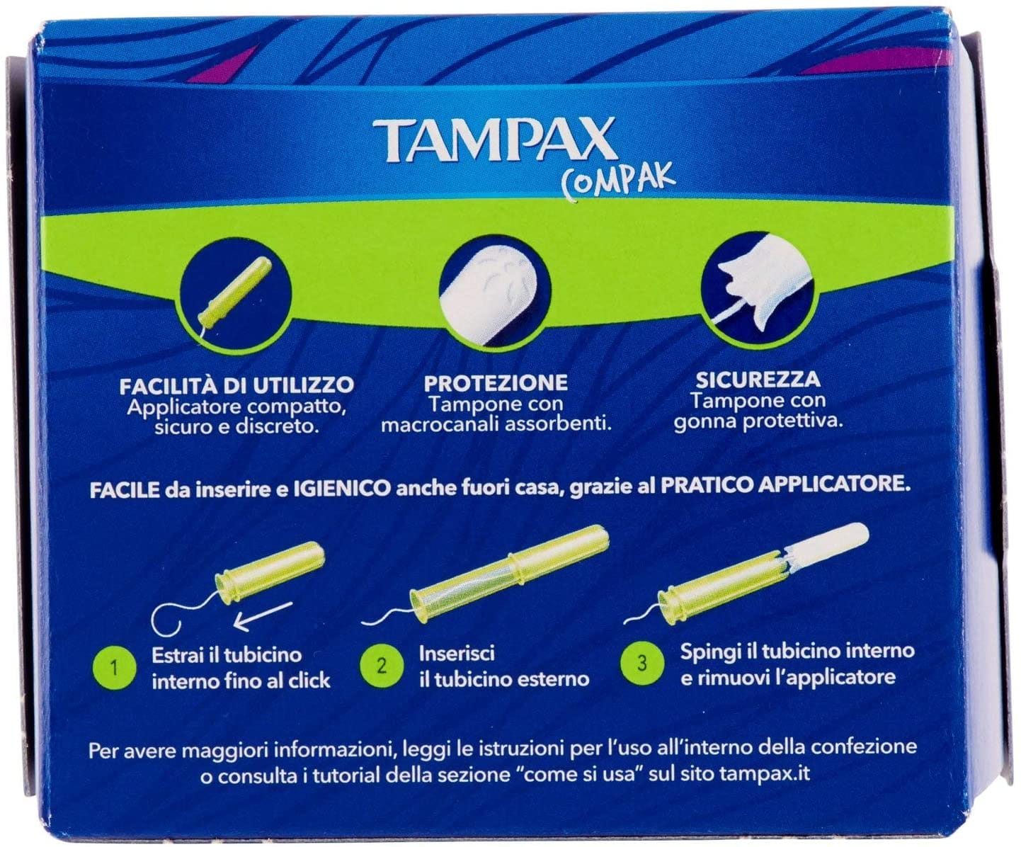 Tamponi Tampax Compak Super con Applicatore, 16 pezzi