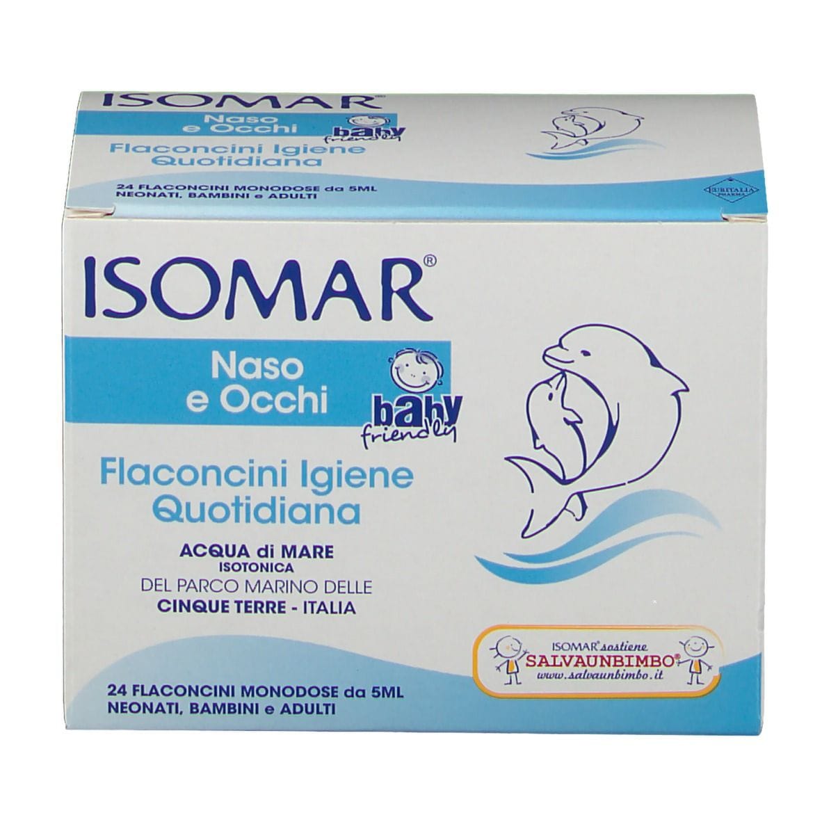 ISOMAR SOLUZIONE ISOTONICA ACQUA MARE IGIENE QUOTIDIANA 24 FLACONCINI MONODOSE 5 ML